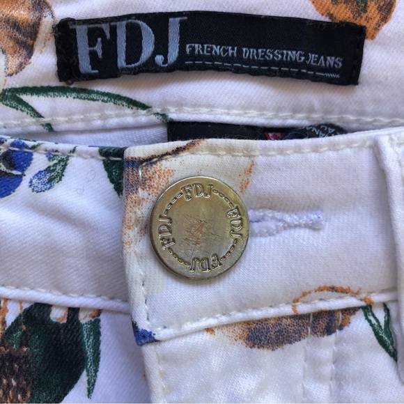 FDJ French Dressing Jeans Olivia Floral Print Classic 5-Pocket Pants Size 2 - Picture 5 of 7